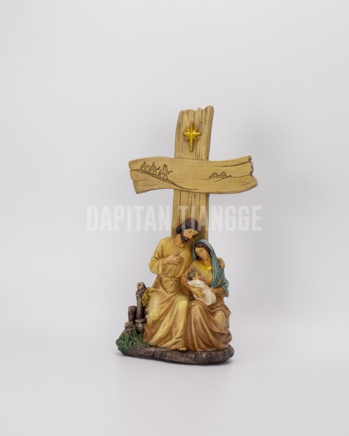 12" Holy Family with a Holy Cross