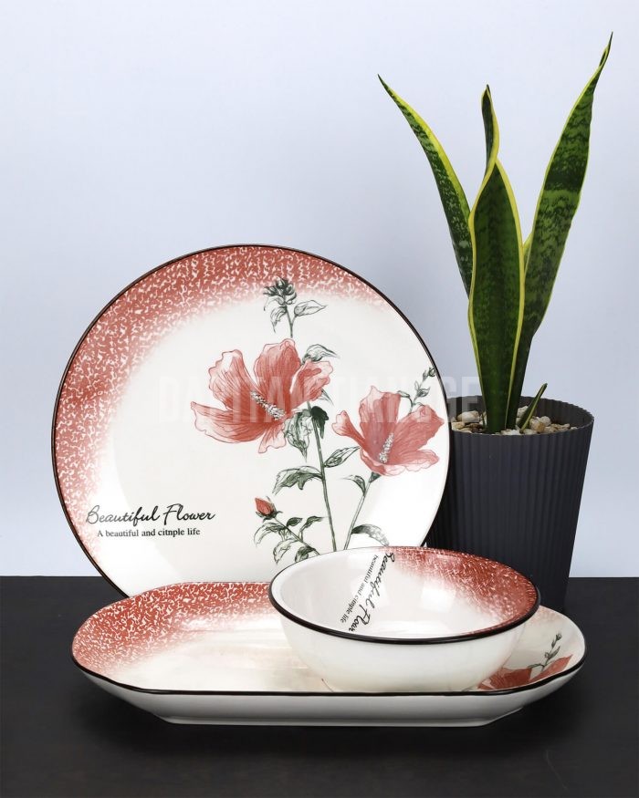 Dapitan Tiangge 3pc Floral Ceramic Dinner Set