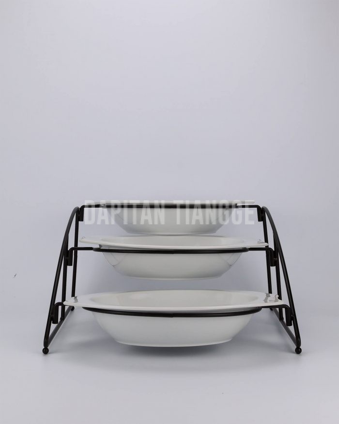 Dapitan Tiangge 3pc Oval Serving Bowls with Stand