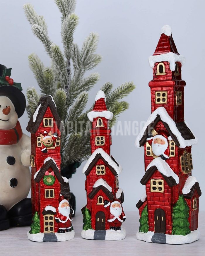 Dapitan Tiangge 3pc Winter Themed Christmas Village Christmas Decor