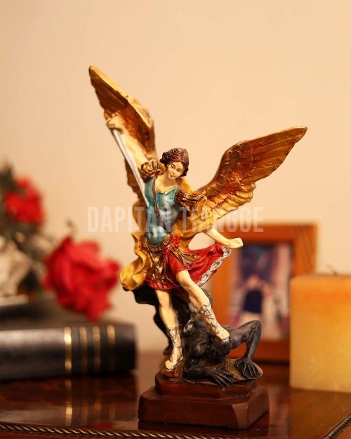 Dapitan Tiangge Archangel St. Michael Defeating Lucifer Gold Home Decor