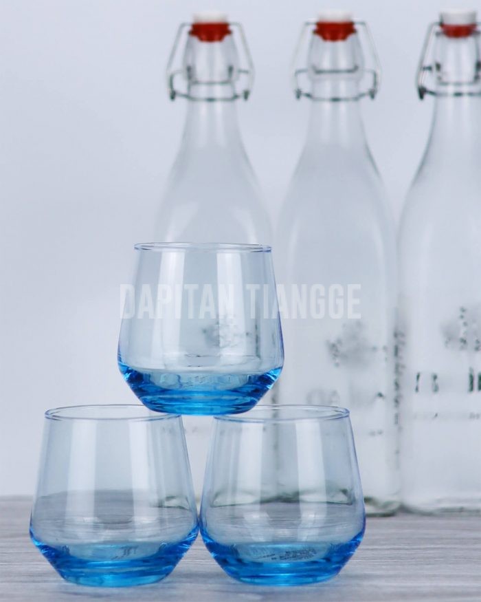 Dapitan Tiangge Blue Glass Cup (6 Pack) Kitchenware