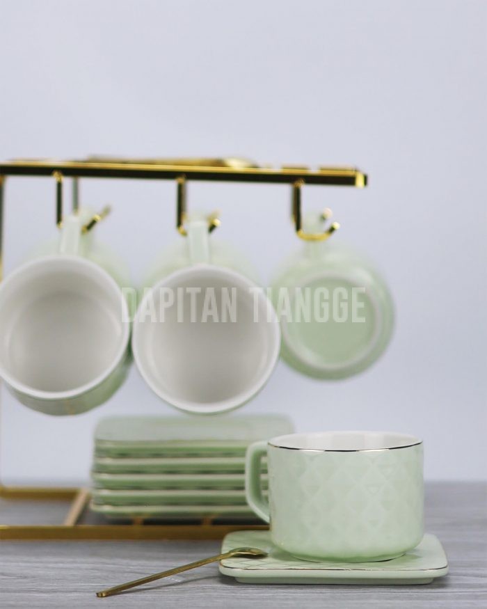 Dapitan Tiangge Espresso Cups and Saucer Set (6 Pack)