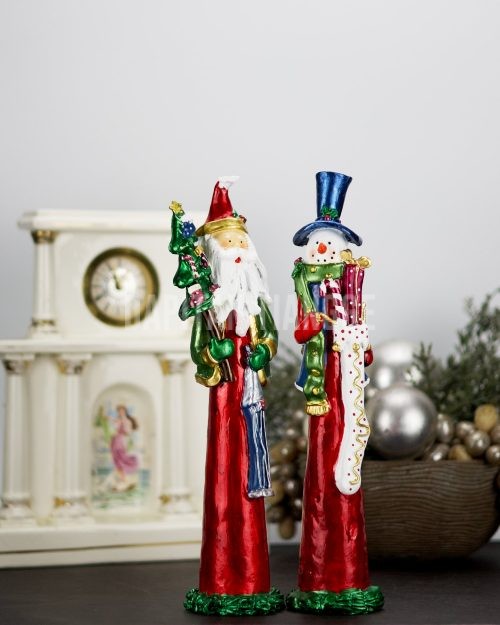 Santa Claus and Snowman Christmas Decor