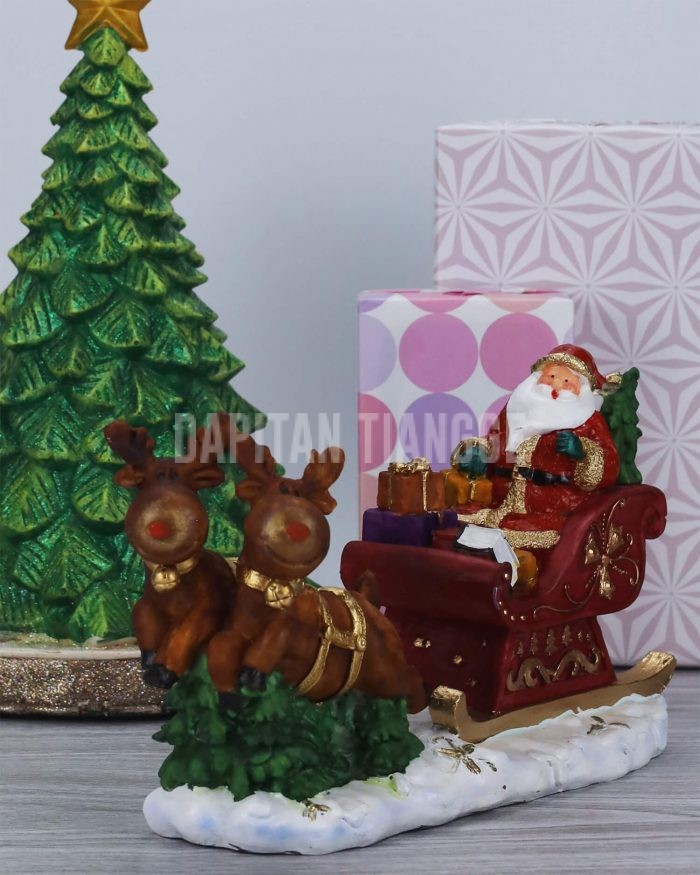 Dapitan Tiangge Santa Claus in a Sleigh Tabletop Christmas Decor